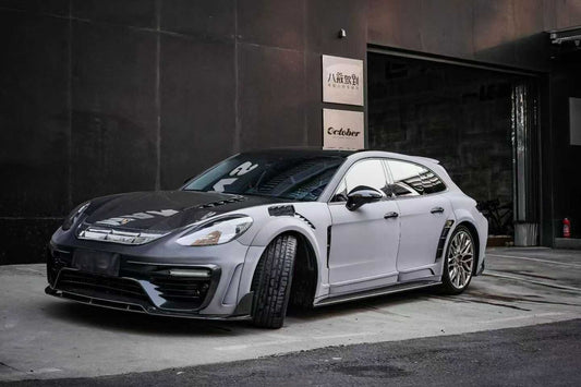 Porsche Panamera 971 971.1 Base/4/4S/GTS/Turbo/Turbo S 2017 2018 2019 2020 & Panamera 971 971.2 Base/4/4S/GTS/Turbo/Turbo S 2021 2022 2023 with Aftermarket Parts - MSRY Style Wheel Arches Carbon Fiber from Aero Republic
