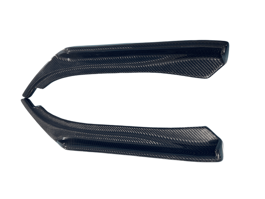 Infiniti Q50 Red Sport 400 Luxe Sensory Signature Premium Pure Pre-Facelift 2014 2015 2016 2017 with Aftermarket Parts - Rear Bumper Corner Carbon Fiber from Aero Republic