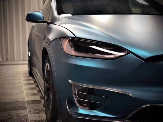 Tesla Model X P100D 100D 90D 75D 60D Performance Long Range Base 2016 2017 2018 2019 2020 2021 with Aftermarket Parts - RZ Style Full Body Kit Carbon Fiber from Aero Republic