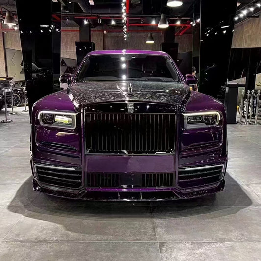 Your Rolls-Royce Cullinan 2019 2020 2021 2022 2023 2024 with Aftermarket Parts - M Style Front Bumper Vent Lighting Dry Pre-preg Carbon Fiber from Aero Republic