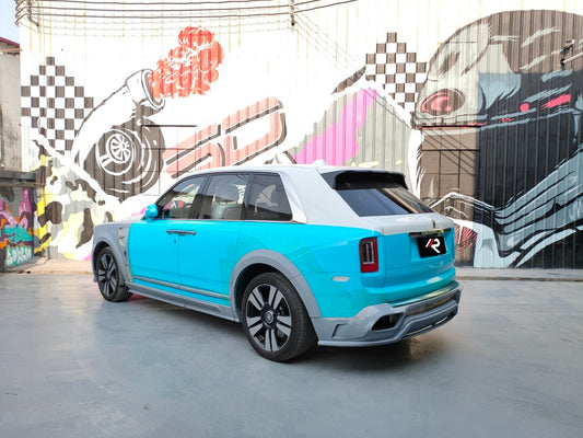 Rolls-Royce Cullinan 2019 2020 2021 2022 2023 2024 with Aftermarket Parts - M Style Side Skirts Dry Pre-preg Carbon Fiber from Aero Republic