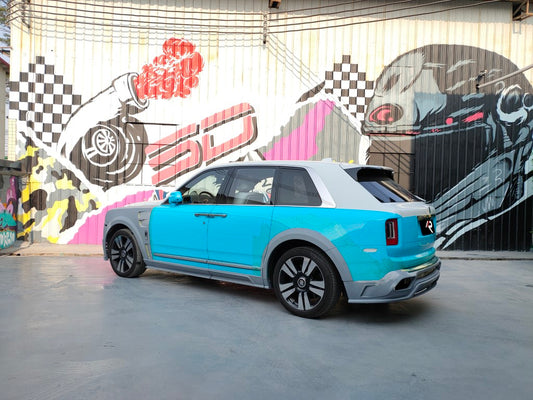 Rolls-Royce Cullinan 2019 2020 2021 2022 2023 2024 with Aftermarket Parts - M Style Rear Roof Spoiler Pre-preg Carbon Fiber / FRP from Aero Republic