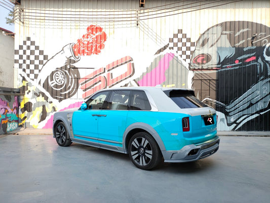 Rolls-Royce Cullinan 2019 2020 2021 2022 2023 2024 with Aftermarket Parts - M Style Rear Roof Spoiler Pre-preg Carbon Fiber / FRP from Aero Republic