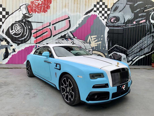 Rolls-Royce Wraith 2014 2015 2016 2017 2018 2019 2020 2021 & Dawn 2016 2017 2018 2019 2020 2021 with Aftermarket Parts - M Style Side Skirts Pre-preg Carbon Fiber / FRP from Aero Republic