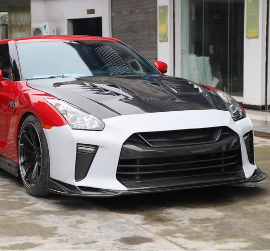 Nissan GTR R35 CBA DBA EBA 2008 2009 2010 2011 2012 2013 2014 2015 2016 2017 2018 2019 2020 2021 2022 2023 2024 with Aftermarket Parts - TSV1 Style Full Body Kit Carbon Fiber / FRP from Aero Republic