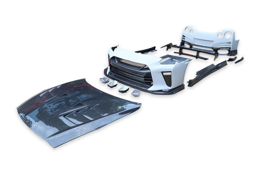 Nissan GTR R35 CBA DBA EBA 2008 2009 2010 2011 2012 2013 2014 2015 2016 2017 2018 2019 2020 2021 2022 2023 2024 with Aftermarket Parts - TSV1 Style Full Body Kit Carbon Fiber / FRP from Aero Republic