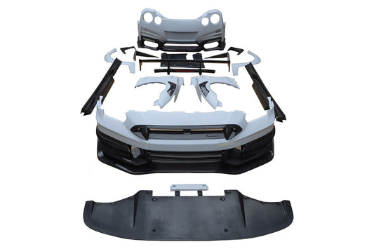 Nissan GTR R35 CBA DBA EBA 2008 2009 2010 2011 2012 2013 2014 2015 2016 2017 2018 2019 2020 2021 2022 2023 2024 with Aftermarket Parts - TSV2 Style Full Body Kit Carbon Fiber / FRP from Aero Republic