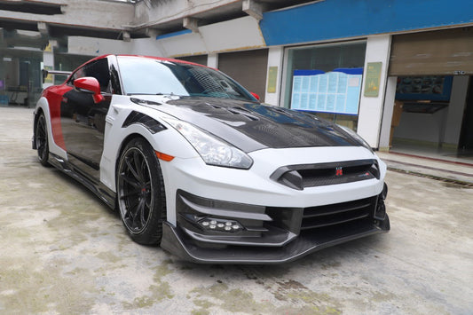 Nissan GTR R35 CBA DBA EBA 2008 2009 2010 2011 2012 2013 2014 2015 2016 2017 2018 2019 2020 2021 2022 2023 2024 with Aftermarket Parts - TSV2 Style Full Body Kit Carbon Fiber / FRP from Aero Republic
