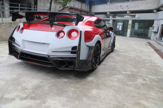 Nissan GTR R35 CBA DBA EBA 2008 2009 2010 2011 2012 2013 2014 2015 2016 2017 2018 2019 2020 2021 2022 2023 2024 with Aftermarket Parts - TSV2 Style Full Body Kit Carbon Fiber / FRP from Aero Republic