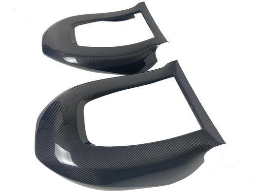 Tesla Model 3 Performance Long Range Standard Base 2017 2018 2019 2020 2021 2022 2023 with Aftermarket Parts - Seatback cover shell overlay Carbon Fiber from Aero Republic
