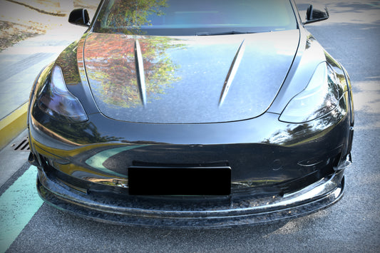 Tesla Model 3 Performance Long Range Standard Base 2017 2018 2019 2020 2021 2022 2023 with Aftermarket Parts - Hood Carbon Fiber / FRP from Aero Republic