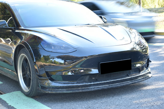Tesla Model 3 Performance Long Range Standard Base 2017 2018 2019 2020 2021 2022 2023 with Aftermarket Parts - Hood Carbon Fiber / FRP from Aero Republic