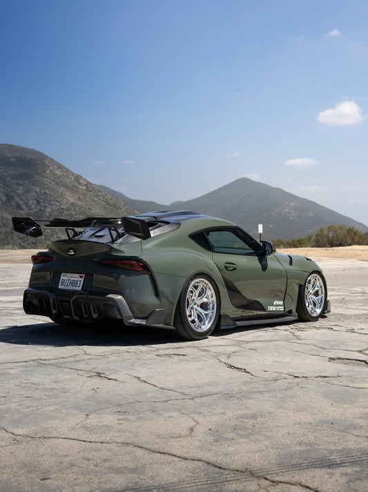 Toyota Supra MK5 A90 A91 3.0 2.0 2020 2021 2022 2023 2024 with Aftermarket Parts - M Style Replacement Mirror Caps Pre-preg Carbon Fiber from Aero Republic
