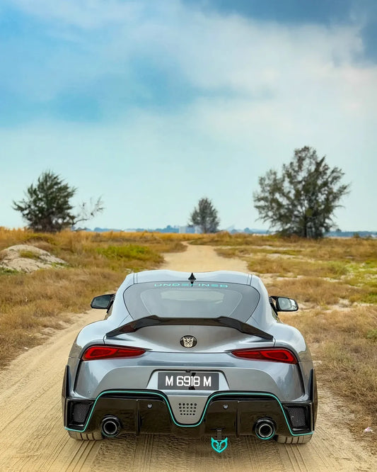 Toyota Supra MK5 A90 A91 3.0 2.0 2020 2021 2022 2023 2024 with Aftermarket Parts - V Style Rear Lip Spoiler Pre-preg Carbon Fiber from Aero Republic