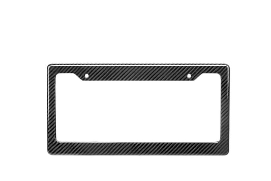 Vehicle with Aftermarket Parts - US Style USA North American Spec 2-Hole Carbon Fiber License Plate Frame Dry Pre-preg Carbon Fiber from Aero Republic