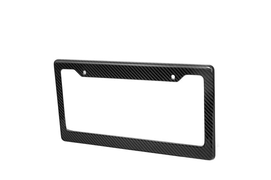 Vehicle with Aftermarket Parts - US Style USA North American Spec 2-Hole Carbon Fiber License Plate Frame Dry Pre-preg Carbon Fiber from Aero Republic
