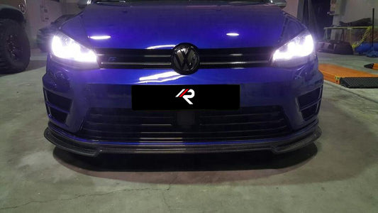 Volkswagen Golf R GTI Base MK7 2015 2016 2017 2018 with Aftermarket Parts - Front Lip Carbon Fiber from Aero Republic