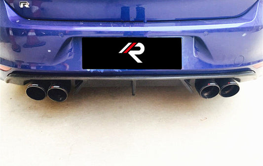 Volkswagen Golf R GTI Base MK7 (quad tips conversion for GTI and base Golf) 2015 2016 2017 2018 with Aftermarket Parts - Rear Diffuser Carbon Fiber from Aero Republic