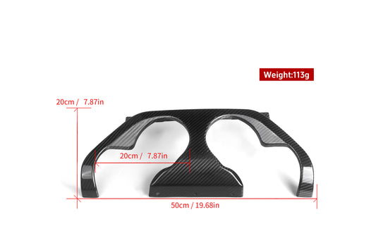 BMW M2 M2C G87 2023 2024 with Aftermarket Parts - MP Style / Center Quad Exit Rear Bumper Center Diffuser Plate Pre-preg Carbon Fiber from Aero Republic