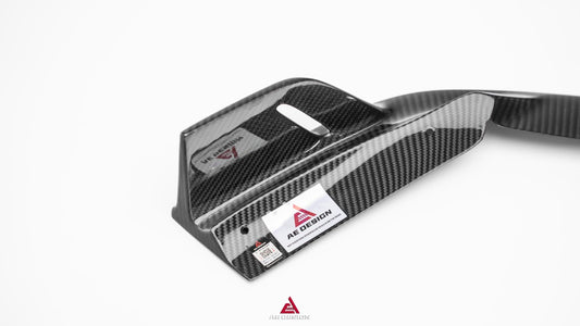 Audi S7 A7 (with S-bumper) C8 2019-ON with Aftermarket Parts - ART V2 Style Front Lip Dry Pre-preg Carbon Fiber from ArmorExtend