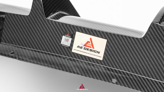 Audi S7 A7 (with S-bumper) C8 2019-ON with Aftermarket Parts - ART V2 Style Front Lip Dry Pre-preg Carbon Fiber from ArmorExtend