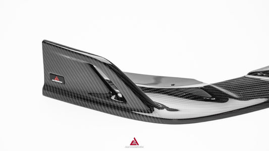Audi S7 A7 (with S-bumper) C8 2019-ON with Aftermarket Parts - ART V2 Style Front Lip Dry Pre-preg Carbon Fiber from ArmorExtend