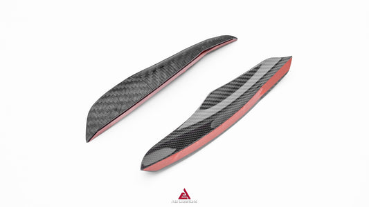 Audi S7 A7 (with S-bumper) C8 2019-ON with Aftermarket Parts - ART V2 Style Front Canards Dry Pre-preg Carbon Fiber from ArmorExtend