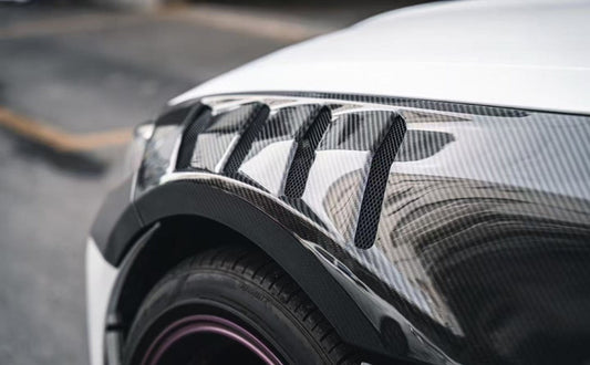 BMW M4 / M4C / M4CS G82 G83 2021-ON with Aftermarket Parts - ART Widebody Front Fenders Dry Pre-preg Carbon Fiber from ArmorExtend