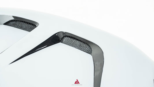 Audi R8 Gen 2 2017 2018 2019 2020 2021 2022 2023 with Aftermarket Parts - AE Style Hood Bonnet Double-sided Carbon Fiber / Partial Carbon Fiber from ArmorExtend