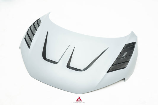 Audi R8 Gen 2 2017 2018 2019 2020 2021 2022 2023 with Aftermarket Parts - AE Style Hood Bonnet Double-sided Carbon Fiber / Partial Carbon Fiber from ArmorExtend