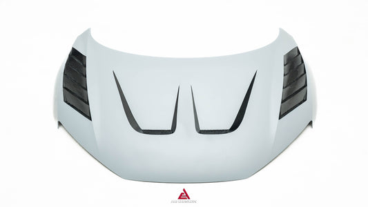 Audi R8 Gen 2 2017 2018 2019 2020 2021 2022 2023 with Aftermarket Parts - AE Style Hood Bonnet Double-sided Carbon Fiber / Partial Carbon Fiber from ArmorExtend