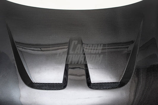 Audi R8 Gen 2 2017 2018 2019 2020 2021 2022 2023 with Aftermarket Parts - AE Style Hood Bonnet Double-sided Carbon Fiber / Partial Carbon Fiber from ArmorExtend