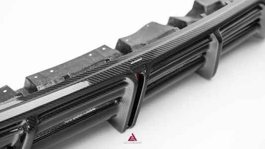 Audi R8 Gen 2 Facelift 2020 2021 2022 2023 with Aftermarket Parts - ART Rear Diffuser Dry Pre-preg Carbon Fiber from ArmorExtend