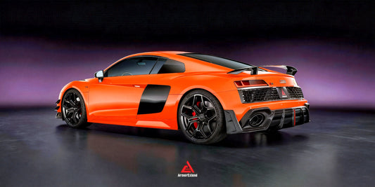 Audi R8 Gen 2 Facelift 2020 2021 2022 2023 with Aftermarket Parts - ART Rear Diffuser Dry Pre-preg Carbon Fiber from ArmorExtend