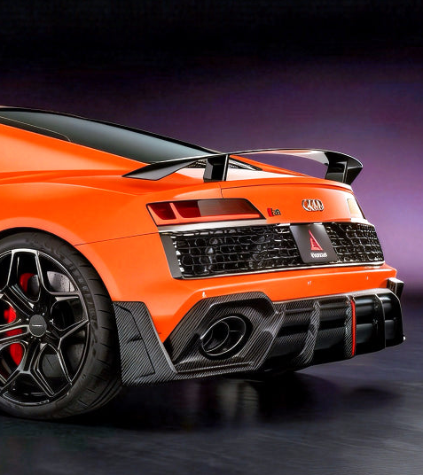 Audi R8 Gen 2 Facelift 2020 2021 2022 2023 with Aftermarket Parts - ART Rear Diffuser Dry Pre-preg Carbon Fiber from ArmorExtend