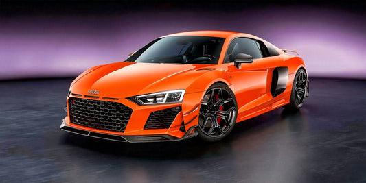 Audi R8 Gen 2 Facelift 2020 2021 2022 2023 with Aftermarket Parts - ART Front Canards Dry Pre-preg Carbon Fiber from ArmorExtend
