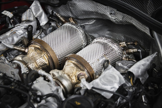 Audi RS4 B9 B9.5 2018-ON with Aftermarket Parts - 200 & 300 & 400 CELL Downpipe Stainless Steel / Titanium from ArmorExtend