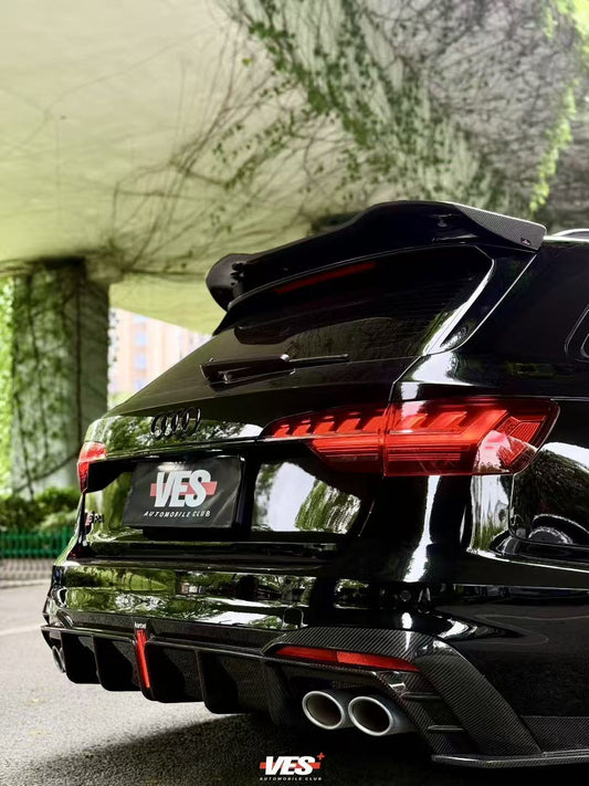 Audi RS4 B9 / B9.5 2018 2019 2020 2021 2022 2023 2024 with Aftermarket Parts - AE Rear Roof Spoiler Carbon Fiber from ArmorExtend