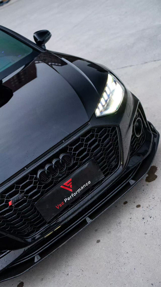 Audi RS4 B9 B9.5 2018 2019 2020 2021 2022 2023 2024 With Aftermarket Parts - AE Front Lip Carbon Fiber from ArmorExtend