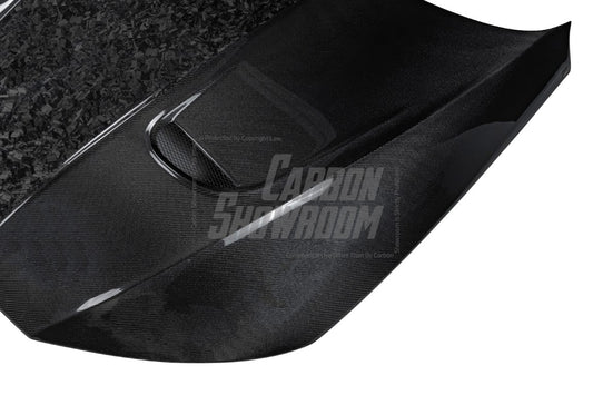 Audi RS4 B9 B9.5 2018-ON & S4 / A4 / A4 Allroad / A4 Avant B9 B9.5 2017 2018 2019 2020 2021 2022 2023 2024 with Aftermarket Parts - AE Style Hood Bonnet Carbon Fiber from ArmorExtend