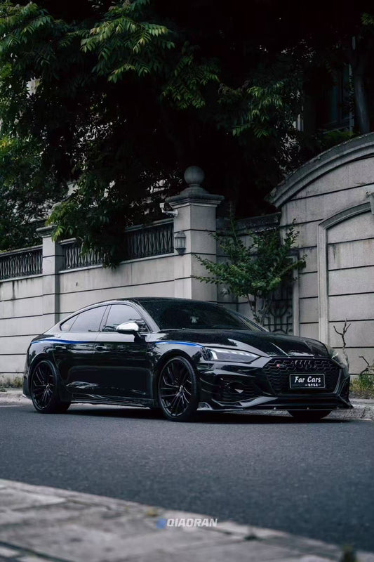 Audi RS5 B9.5 2020 2021 2022 2023 2024 2025 with Aftermarket Parts - AE Style Front Canards Carbon Fiber from ArmorExtend