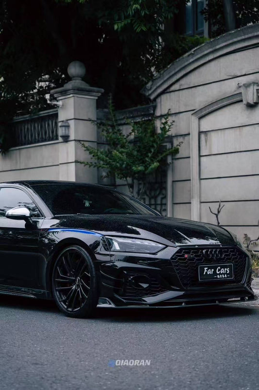 Audi RS5 B9.5 2020 2021 2022 2023 2024 2025 with Aftermarket Parts - AE Style Front Canards Carbon Fiber from ArmorExtend