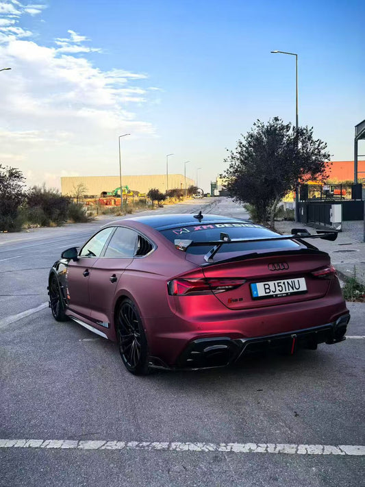 Audi RS5 B9.5 2020 2021 2022 2023 2024 Early 2025 with Aftermarket Parts - AE Style Rear Diffuser Carbon Fiber from ArmorExtend