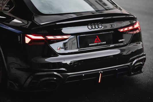 Audi RS5 B9.5 2020 2021 2022 2023 2024 Early 2025 with Aftermarket Parts - AE Style Rear Diffuser Carbon Fiber from ArmorExtend