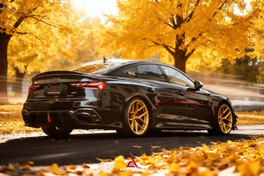 Audi RS5 B9.5 2020 2021 2022 2023 2024 Early 2025 with Aftermarket Parts - AE Style Rear Diffuser Carbon Fiber from ArmorExtend