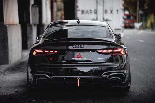 Audi RS5 B9.5 2020 2021 2022 2023 2024 Early 2025 with Aftermarket Parts - AE Style Rear Diffuser Carbon Fiber from ArmorExtend