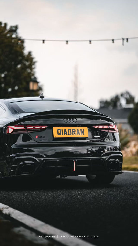 Audi RS5 B9.5 2020 2021 2022 2023 2024 Early 2025 with Aftermarket Parts - AE Style Rear Diffuser Carbon Fiber from ArmorExtend