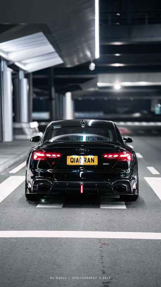 Audi RS5 B9.5 2020 2021 2022 2023 2024 Early 2025 with Aftermarket Parts - AE Style Rear Diffuser Carbon Fiber from ArmorExtend