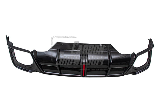 Audi RS5 B9.5 2020 2021 2022 2023 2024 with Aftermarket Parts - AE Style Rear Diffuser Carbon Fiber from ArmorExtend