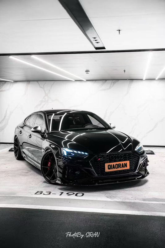 Audi RS5 B9.5 2020 2021 2022 2023 2024 2025with Aftermarket Parts - AE Style Front Lip Carbon Fiber from ArmorExtend